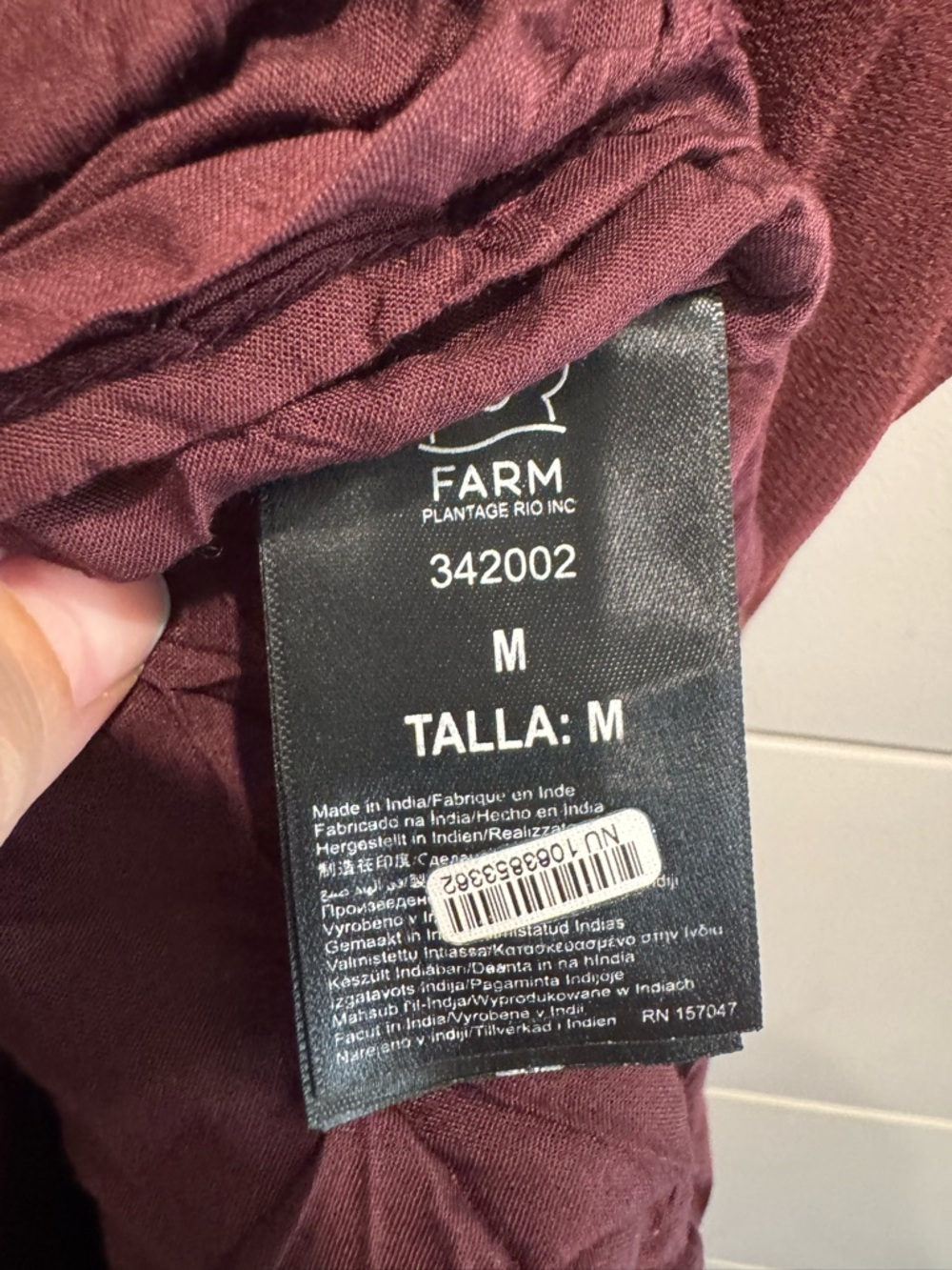 Farm Rio burgundy Bella maxi dress - Picture 9 of 10